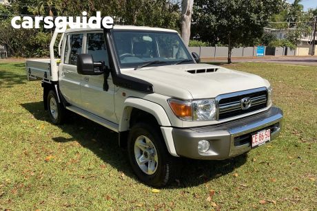 White 2022 Toyota Landcruiser 70 Series Double Cab Chassis GXL