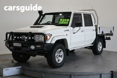 White 2021 Toyota Landcruiser 70 Series Double Cab Chassis GXL