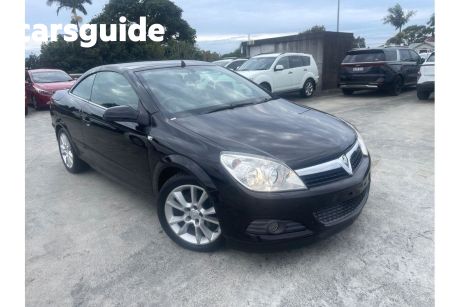 Black 2007 Holden Astra Convertible Twin TOP