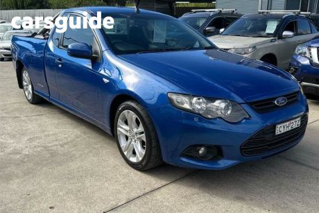 Blue 2012 Ford Falcon Ute Tray XR6 Ute Super Cab EcoLPi