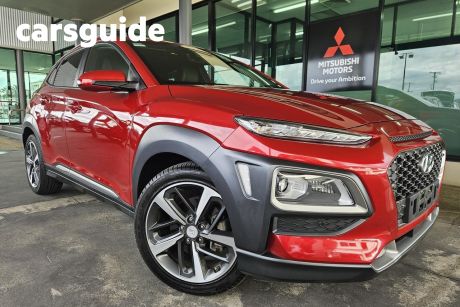 Red 2018 Hyundai Kona Wagon Highlander (awd)