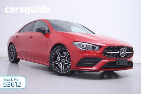 Red 2020 Mercedes-Benz CLA Coupe 250 4Matic