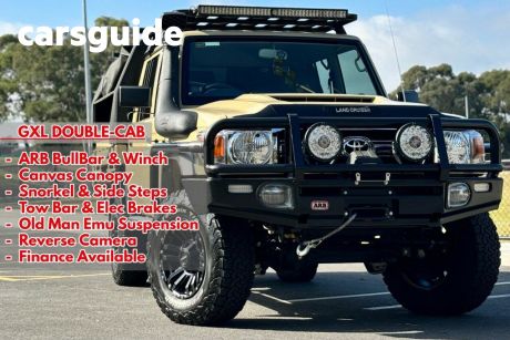 Brown 2021 Toyota Landcruiser 70 Series Double Cab Chassis GXL