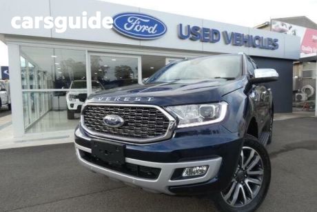 Blue 2022 Ford Everest SUV