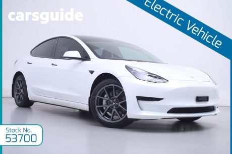 White 2022 Tesla Model 3 Sedan Rear-Wheel Drive