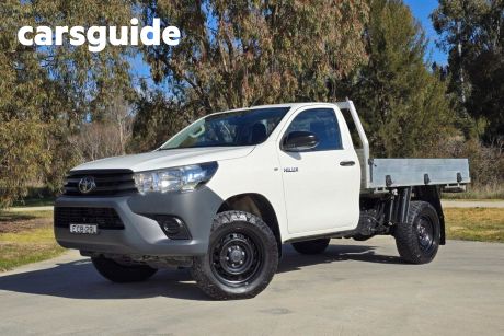 White 2019 Toyota Hilux OtherCar WorkMate 4x2 Single-Cab Cab-Chassis