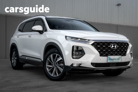 White 2018 Hyundai Santa FE Wagon Elite Crdi Satin (awd)