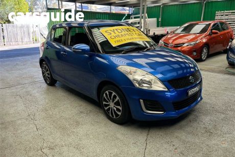 Blue 2015 Suzuki Swift Hatchback GL