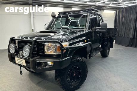 Black 2015 Toyota Landcruiser Cab Chassis Workmate (4X4)
