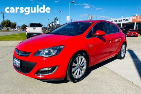 Red 2012 Opel Astra Coupe GTC 1.4