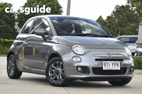 Grey 2014 Fiat 500 Hatchback S