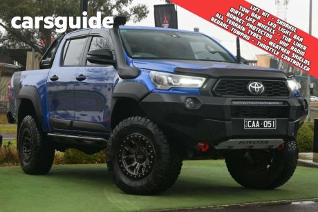 Blue 2022 Toyota Hilux Double Cab Pick Up Rugged X (4X4)
