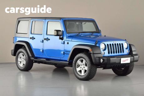 Blue 2015 Jeep Wrangler Unlimited Softtop Sport (4X4)