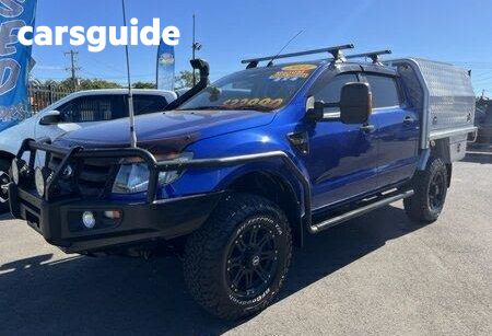 Blue 2014 Ford Ranger Dual Cab Chassis XL 3.2 (4X4)
