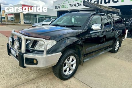 Black 2010 Nissan Navara Dual Cab Pick-up ST-X (4X4)