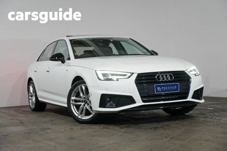 White 2020 Audi A4 Sedan 40 Tfsi S Tronic Sport