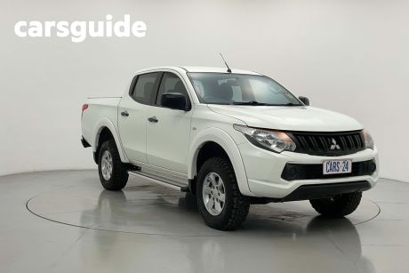 White 2018 Mitsubishi Triton Dual Cab Utility GLX Plus (4X4)