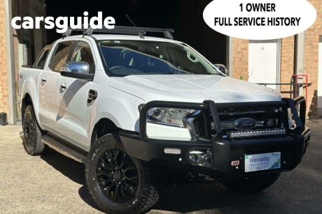 White 2018 Ford Ranger Ute Tray PX MkII XLT Utility Double Cab 4dr Man 6sp 4x4 3.2DT Jun