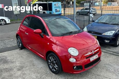 Red 2014 Fiat 500 Convertible Sport