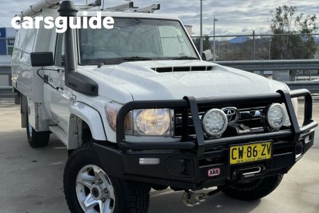 White 2020 Toyota Landcruiser Cab Chassis GXL (4X4)