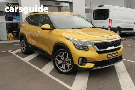 Yellow 2020 Kia Seltos Wagon GT Line (awd)