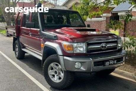 Red 2022 Toyota Landcruiser 70 Series Double Cab Chassis GXL