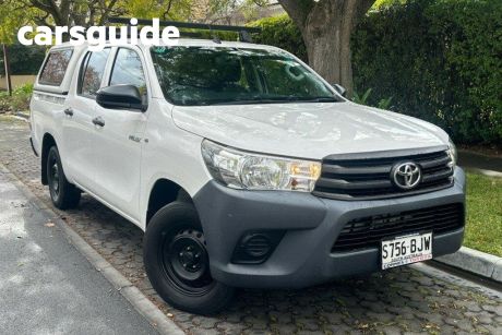 White 2016 Toyota Hilux Dual Cab Utility Workmate