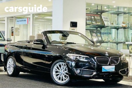 Black 2016 BMW 220I Convertible Luxury Line