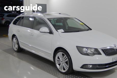 White 2015 Skoda Superb Wagon 118 TSI Elegance