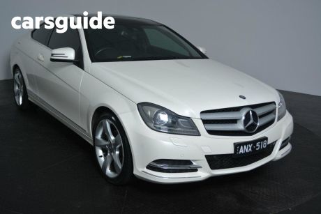 White 2012 Mercedes-Benz C250 Coupe CDI BE
