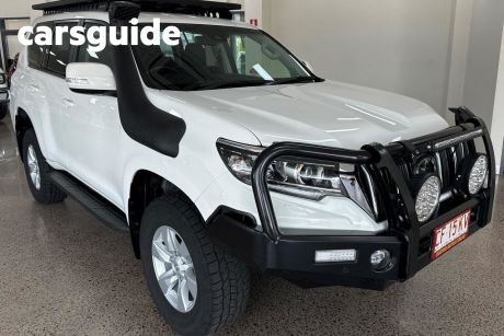 White 2022 Toyota Landcruiser Prado Wagon GXL Flat Tailgate