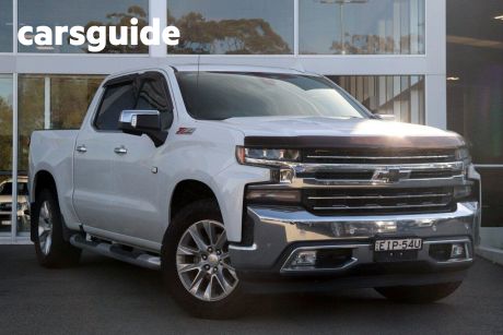 White 2020 Chevrolet Silverado Crew Cab Utility 1500 LTZ Premium Edition