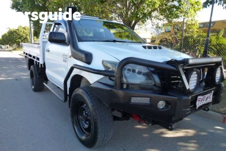 White 2011 Toyota Hilux Cab Chassis Workmate (4X4)