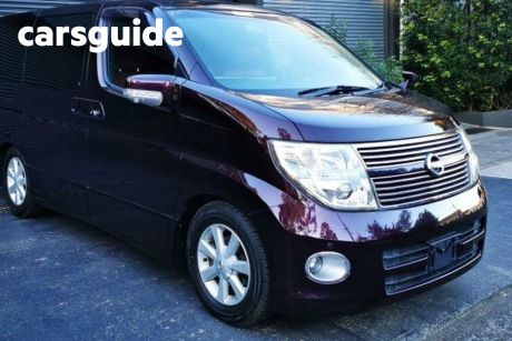 Blue 2008 Nissan Elgrand Commercial Highway Star