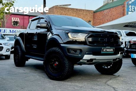 Black 2019 Ford Ranger Ute Tray MY19.75 Raptor Pick-up Double Cab 4dr Spts Auto 10sp, 4x4 74