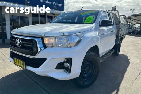 White 2019 Toyota Hilux X Cab Cab Chassis SR (4X4)