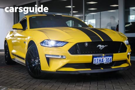 Yellow 2018 Ford Mustang Coupe Fastback GT 5.0 V8