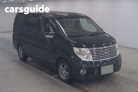 Black 2006 Nissan Elgrand Commercial 8 Seater 4WD Luxury People Mover