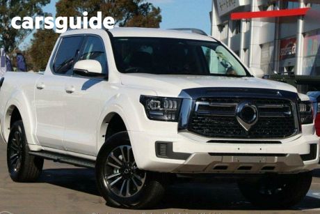 White 2024 GWM Cannon Alpha Dual Cab Utility Lux (4X4)
