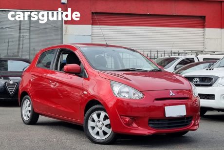 Red 2013 Mitsubishi Mirage Hatchback ES