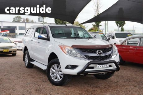 White 2013 Mazda BT-50 Dual Cab Utility Xtr (4X4)