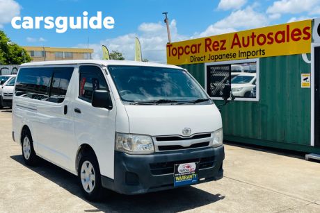 White 2011 Toyota HiAce Commercial