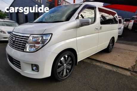 White 2005 Nissan Elgrand Commercial (No Badge)