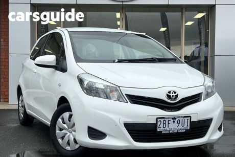 White 2012 Toyota Yaris Hatchback YR