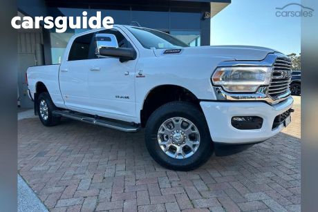 White 2024 Ram 2500 Ute Tray Laramie Crew Cab Rambox