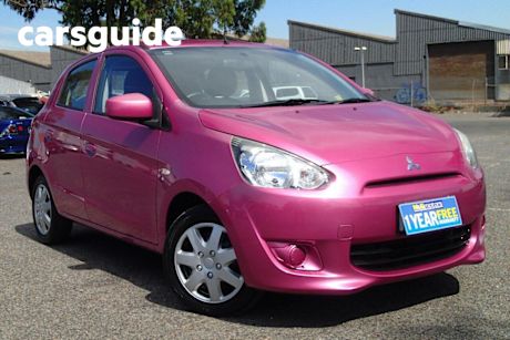 Red 2013 Mitsubishi Mirage Hatchback ES