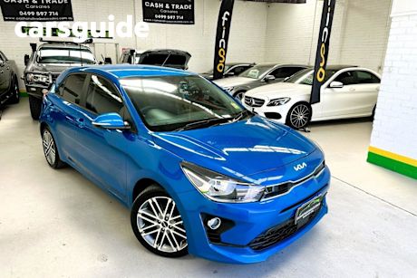 Blue 2023 Kia RIO Hatchback Sport