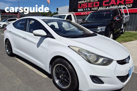 White 2012 Hyundai Elantra Sedan Active