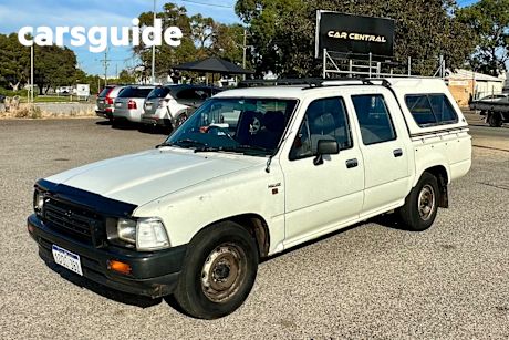 White 1993 Toyota Hilux Dual Cab Pick-up