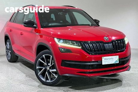 Red 2021 Skoda Kodiaq Wagon 132 TSI Sportline (4X4)